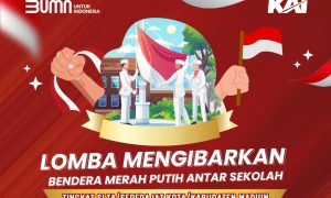 KAI Daop 7 Madiun Selenggarakan Lomba Pengibaran Bendera Merah Putih