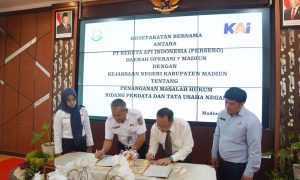 Masalah Hukum & Penjagaan Aset, KAI Daop 7 Teken Kerja Sama dengan Kejari Kabupaten Madiun