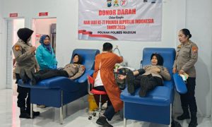 Polwan Polres Madiun Gelar Donor Darah Peringati Hari Jadi ke-77
