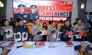 Polres Madiun Gelar Perkara Dugaan Tindak Pidana Narkotika dan Penggelapan Sepeda Motor